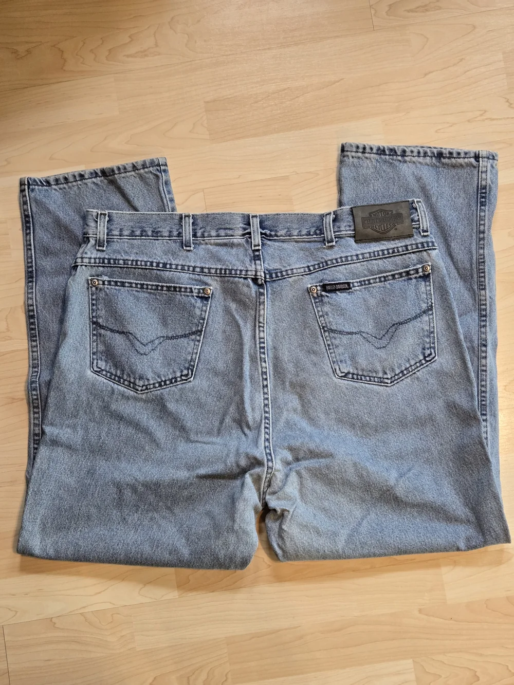 Vintage Harley Davidson Made In Usa 40/30 Traditional Light Wash Jeans